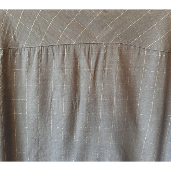 Chicos Women's Blue Button Down Shirt Size 0 Small Cotton Blend Roll Tab Sleeves - Picture 8 of 10